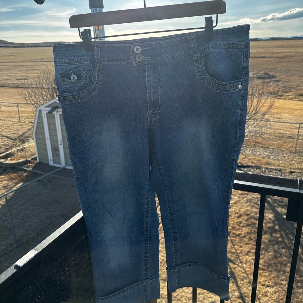 Angels Blue Jean Capris